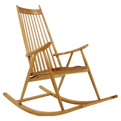 Wooden Rocking Chair, Czechoslovakia, 1960s-TZ-991903