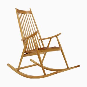 Wooden Rocking Chair, Czechoslovakia, 1960s-TZ-991903