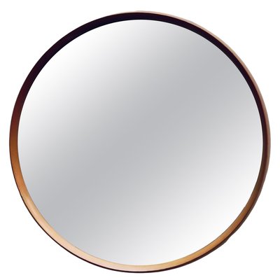 Wooden Round Wall Mirror, 1960s-YUW-2020814