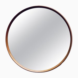 Wooden Round Wall Mirror, 1960s-YUW-2020814