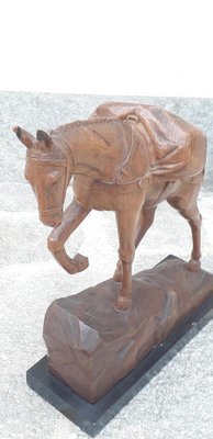 Wooden Sculpture of Horse, 1920s-AKA-1702128