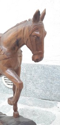 Wooden Sculpture of Horse, 1920s-AKA-1702128