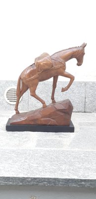 Wooden Sculpture of Horse, 1920s-AKA-1702128