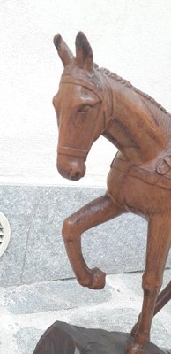 Wooden Sculpture of Horse, 1920s-AKA-1702128