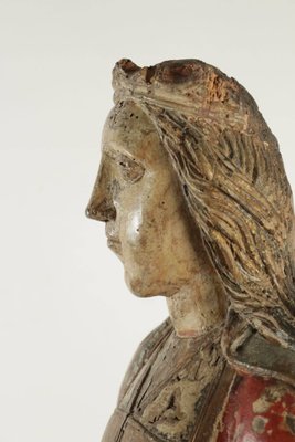 Wooden Sculpture of Saint Catherine in Walnut-WFS-744840