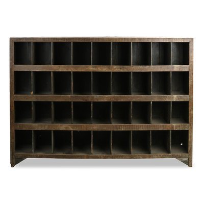 Wooden Shelving with 36 Storage Compartments-NQ-1754785