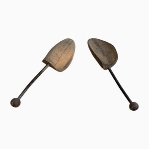 Wooden Shoe Trees 1920s, Set of 2-OXJ-1722204