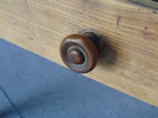 Wooden Side Table With Drawer, 1930s-GZF-1317005