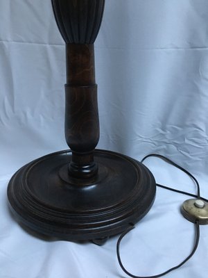 Wooden Spiral Floor Lamp, 1940s-WQQ-668087