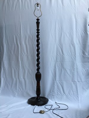 Wooden Spiral Floor Lamp, 1940s-WQQ-668087