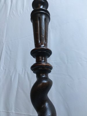 Wooden Spiral Floor Lamp, 1940s-WQQ-668087