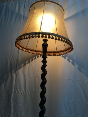 Wooden Spiral Floor Lamp, 1940s-WQQ-668087