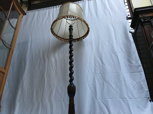 Wooden Spiral Floor Lamp, 1940s-WQQ-668087