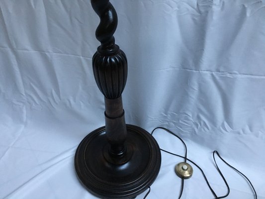 Wooden Spiral Floor Lamp, 1940s-WQQ-668087