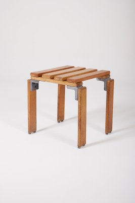 Wooden Stool by Georges Candilis-QAC-2034708