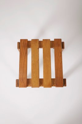 Wooden Stool by Georges Candilis-QAC-2034708