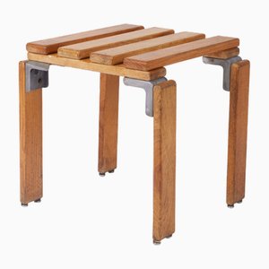 Wooden Stool by Georges Candilis-QAC-2034708