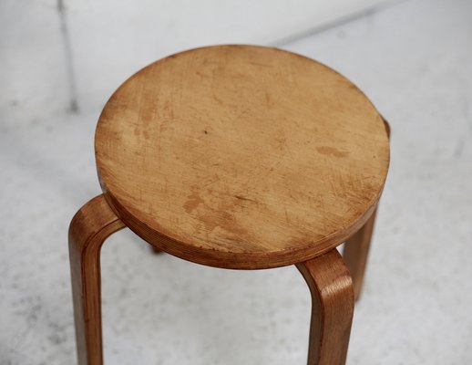 Wooden Stools attributed to Alvar Aalto, 1970s, Set of 2-MAO-1723203