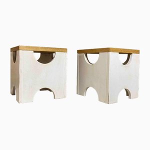 Wooden Stools attributed to Ettore Sottsass for Poltronova, Italy, 1963, Set of 2-OHF-1803979