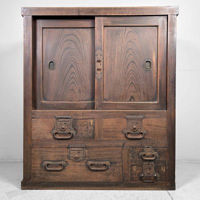 Wooden Store Cabinet, Japan, 1920s-DWL-1787515