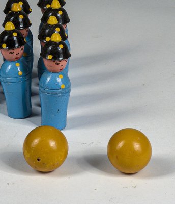 Wooden Toy Bowling Game from Gurman Matelica, Italy, 1940s, Set of 12-RAQ-1406869