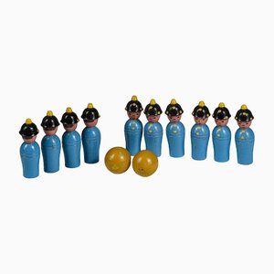 Wooden Toy Bowling Game from Gurman Matelica, Italy, 1940s, Set of 12-RAQ-1406869