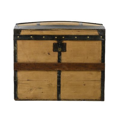 Wooden Transport Trunk with Steel Reinforcements-NQ-1729776