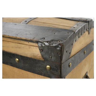 Wooden Transport Trunk with Steel Reinforcements-NQ-1729776