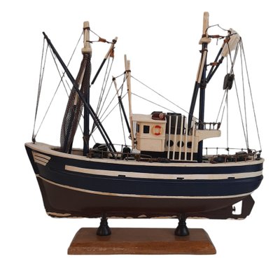 Wooden Trawler Boat Models, Set of 2-TCS-1264448