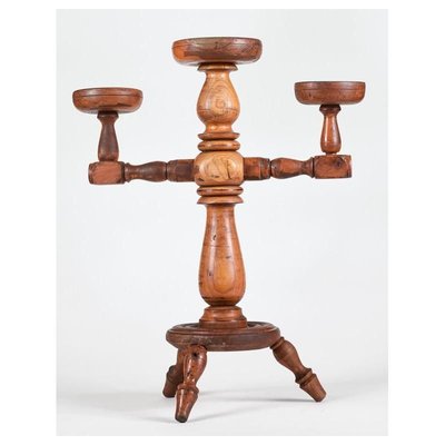 Wooden Trestle Candle Holder, 1900s, Italy-RAQ-829313