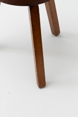 Wooden Tripod Stool in Dark Wood-QAC-2017188