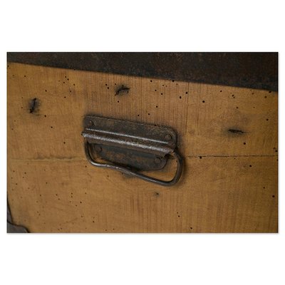 Wooden Trunk with Steel Reinforcement-NQ-1729779