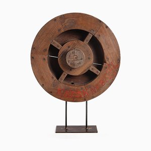 Wooden Wheel on Iron Base-NQ-922365