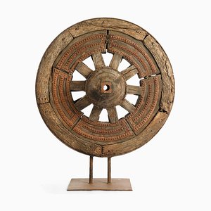 Wooden Wheel on Metal Stand, 1850s-NQ-636619