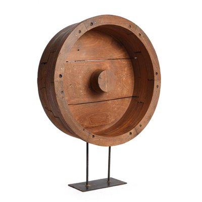 Wooden Wheel Sculpture-NQ-919195