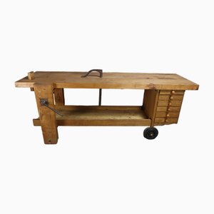 Wooden Workbench on Castors-WSV-1820906