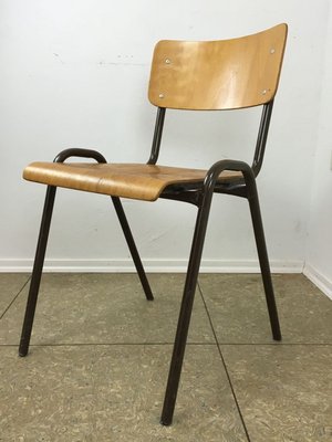 Wooden Workshop Chair with Metal Frame, 1970s-EJL-1140728