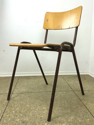 Wooden Workshop Chair with Metal Frame, 1970s-EJL-1140685