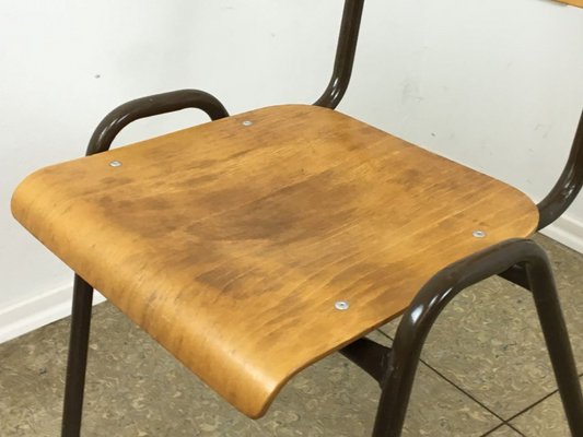 Wooden Workshop Chair with Metal Frame, 1970s-EJL-1140728