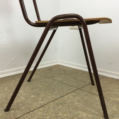 Wooden Workshop Chair with Metal Frame, 1970s-EJL-1140685