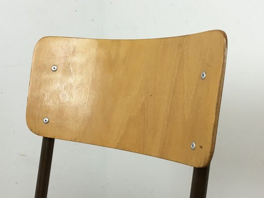 Wooden Workshop Chair with Metal Frame, 1970s-EJL-1140728