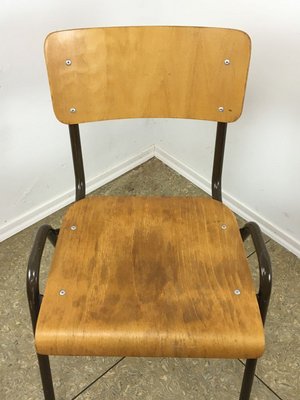 Wooden Workshop Chair with Metal Frame, 1970s-EJL-1140728