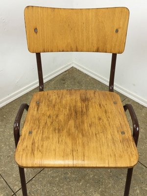 Wooden Workshop Chair with Metal Frame, 1970s-EJL-1140685