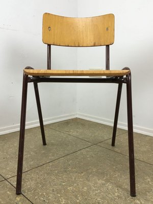 Wooden Workshop Chair with Metal Frame, 1970s-EJL-1140685