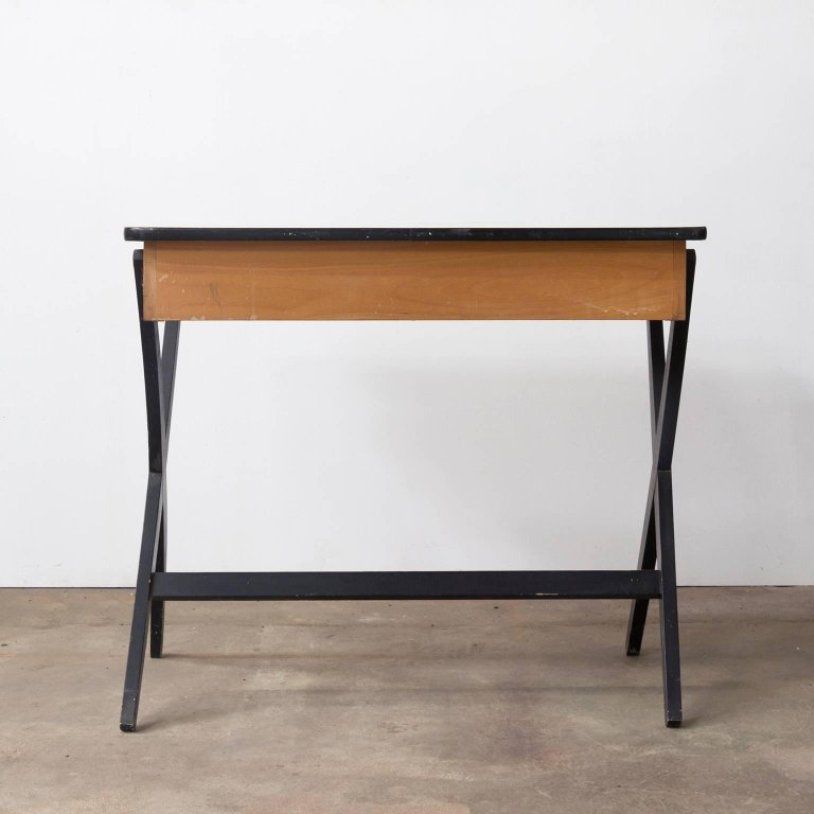 Wooden Writing Desk with Red Drawer and Formica Top by Coen de Vries for Devo, 1960s