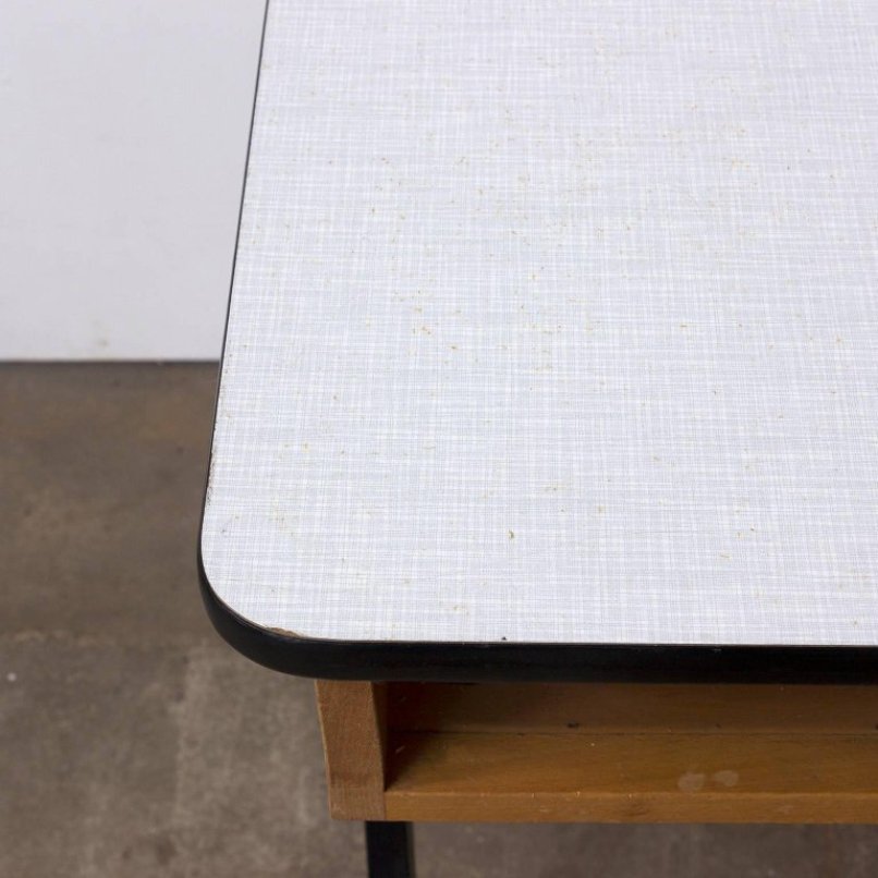 Wooden Writing Desk with Red Drawer and Formica Top by Coen de Vries for Devo, 1960s