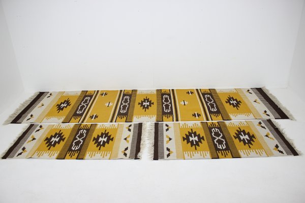 Wool Kilim Carpets, 1960s, Set of 3-TZ-582586