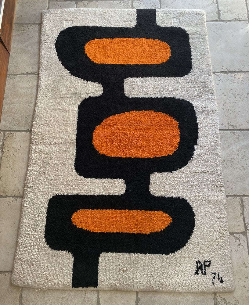 Wool Mat with Geometric Monogram Ap, 1974