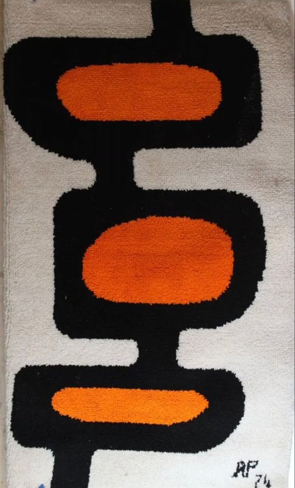 Wool Mat with Geometric Monogram Ap, 1974