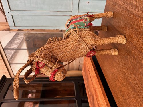 Wool Raffia Donkey, 1950s